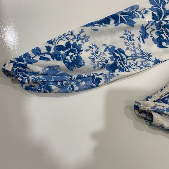 Reformation Reign Top Long Sleeve Floral Print Shirt Size 2 - Picture 7 of 13